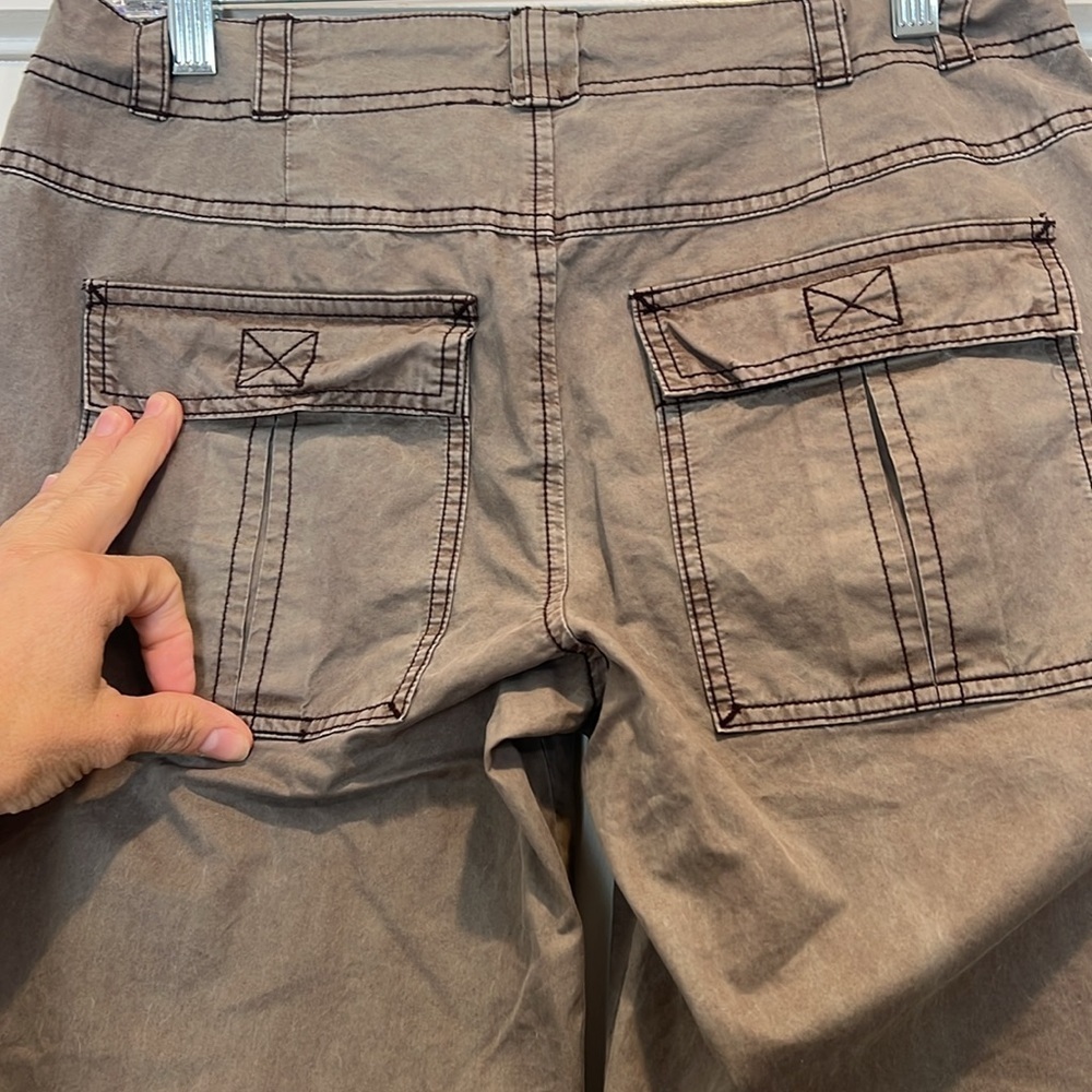 Free People dark green low rise Utility Pants Wild Truffle size  4. NWOT! - Picture 8 of 13